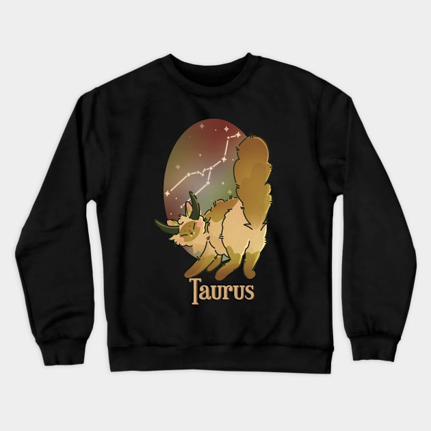 Cat zodiac sign - Taurus Crewneck Sweatshirt by Feline Emporium